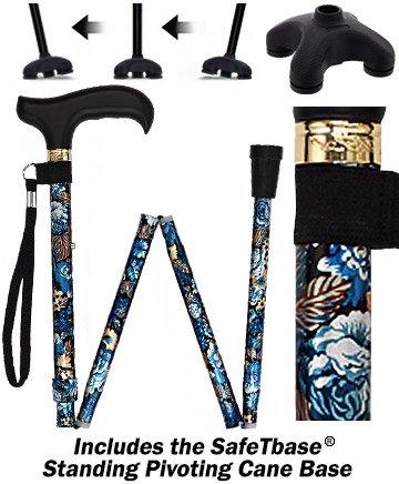 Evening Splendor Cane: Folding Adjustable with SafeTbase Safetbase Canes - Tophatter Daily Deals