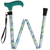 Fashionable Canes Glorious Gardens Folding Adjustable Cane with SafeTbase for Women Safetbase Canes - Tophatter Daily Deals