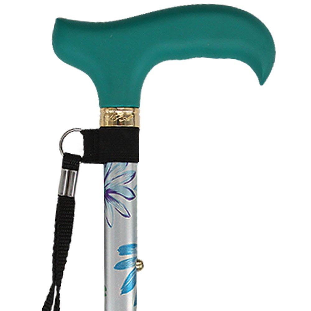 Fashionable Canes Glorious Gardens Folding Adjustable Cane with SafeTbase for Women Safetbase Canes - Tophatter Daily Deals