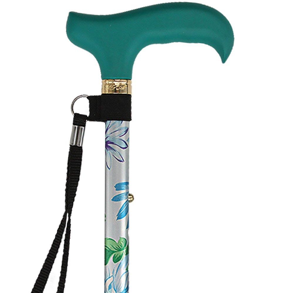 Fashionable Canes Glorious Gardens Folding Adjustable Cane with SafeTbase for Women Safetbase Canes - Tophatter Daily Deals
