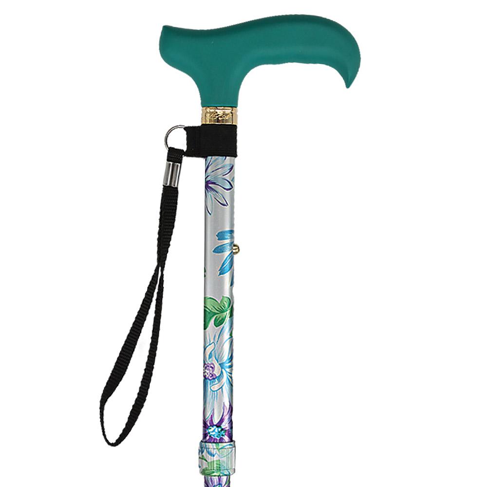 Fashionable Canes Glorious Gardens Folding Adjustable Cane with SafeTbase for Women Safetbase Canes - Tophatter Daily Deals