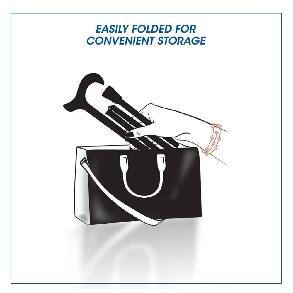 Fashionable Canes Glorious Gardens Folding Adjustable Cane with SafeTbase for Women Safetbase Canes - Tophatter Daily Deals