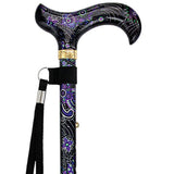 Purple Majesty Designer Folding Cane w/ SafeTbase- Adjustable Safetbase Canes - Tophatter Daily Deals
