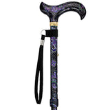 Purple Majesty Designer Folding Cane w/ SafeTbase- Adjustable Safetbase Canes - Tophatter Daily Deals