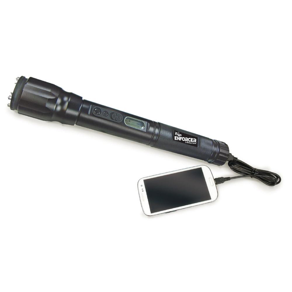 Zap Enforcer - 2 Million Volt Stun Device With Flashlight Stun Gun Canes - Tophatter Daily Deals