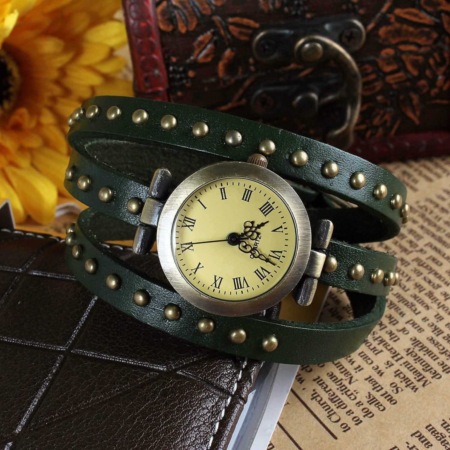 Fashionable River Leather Belt Retro Watch Watches - Tophatter Daily Deals