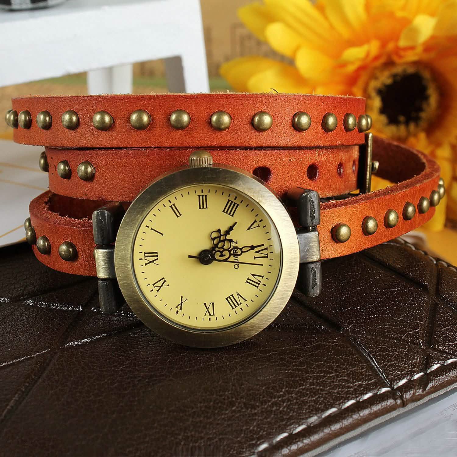 Fashionable River Leather Belt Retro Watch Watches - Tophatter Daily Deals