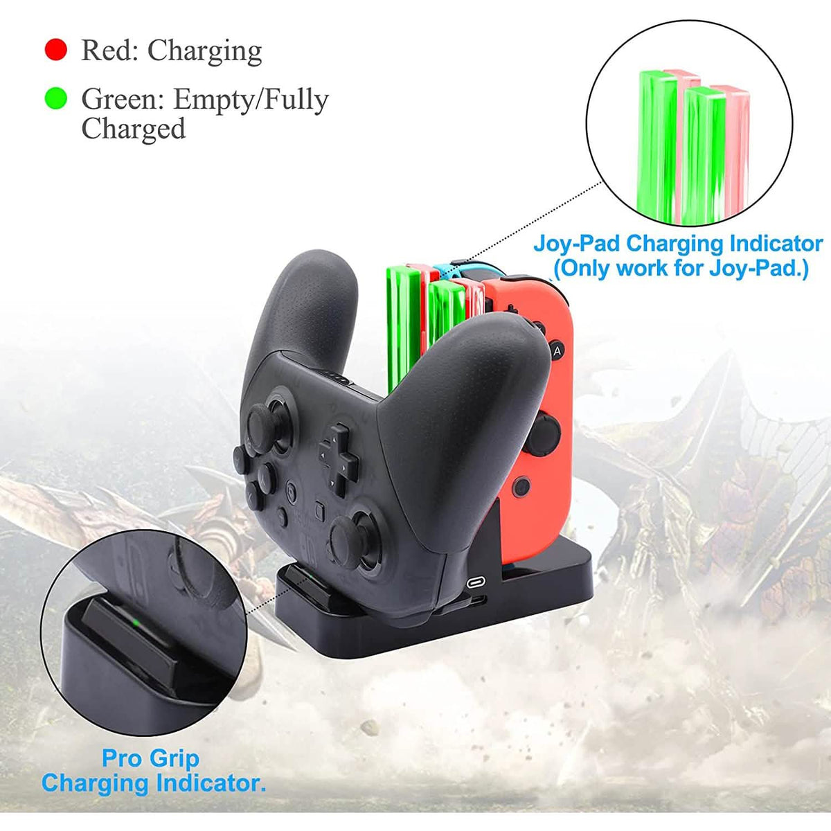 FastSnail Controller Charger Compatible with Nintendo Switch Video Games & Consoles - Tophatter Daily Deals