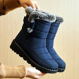 Faux Fur Long Plush Snow Boots Waterproof Winter Boots Boots - Tophatter Daily Deals
