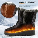 Faux Fur Long Plush Snow Boots Waterproof Winter Boots Boots - Tophatter Daily Deals