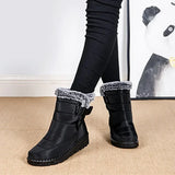 Faux Fur Long Plush Snow Boots Waterproof Winter Boots Boots - Tophatter Daily Deals