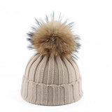 Warm Women's Beanie - Chunky Ribbed, Cotton Blend, Winter Khaki - Tophatter Daily Deals