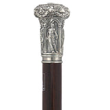 My Lord Emperor Solid Pewter Silver Knob w/ Stamina Wood Shaft Alpaca Silver Walking Sticks - Tophatter Daily Deals
