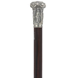 My Lord Emperor Solid Pewter Silver Knob w/ Stamina Wood Shaft Alpaca Silver Walking Sticks - Tophatter Daily Deals