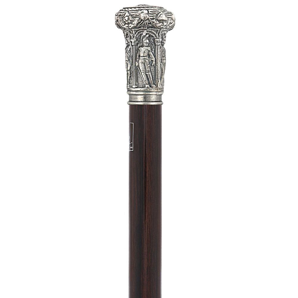 My Lord Emperor Solid Pewter Silver Knob w/ Stamina Wood Shaft Alpaca Silver Walking Sticks - Tophatter Daily Deals