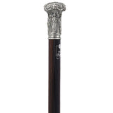 My Lord Emperor Solid Pewter Silver Knob w/ Stamina Wood Shaft Alpaca Silver Walking Sticks - Tophatter Daily Deals