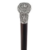 My Lord Emperor Solid Pewter Silver Knob w/ Stamina Wood Shaft Alpaca Silver Walking Sticks - Tophatter Daily Deals