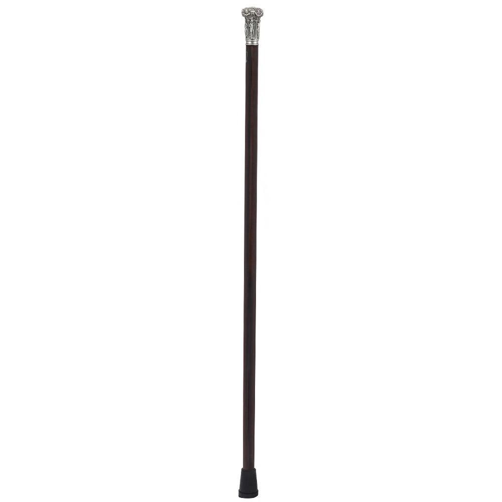My Lord Emperor Solid Pewter Silver Knob w/ Stamina Wood Shaft Alpaca Silver Walking Sticks - Tophatter Daily Deals