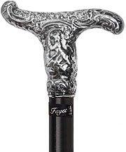 French Antique Repro Silver T-Handle Cane: Stamina Wood Alpaca Silver Walking Sticks - Tophatter Daily Deals