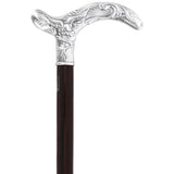 French Silver Birds of Feather Derby Cane: Stamina Wood Alpaca Silver Walking Sticks - Tophatter Daily Deals