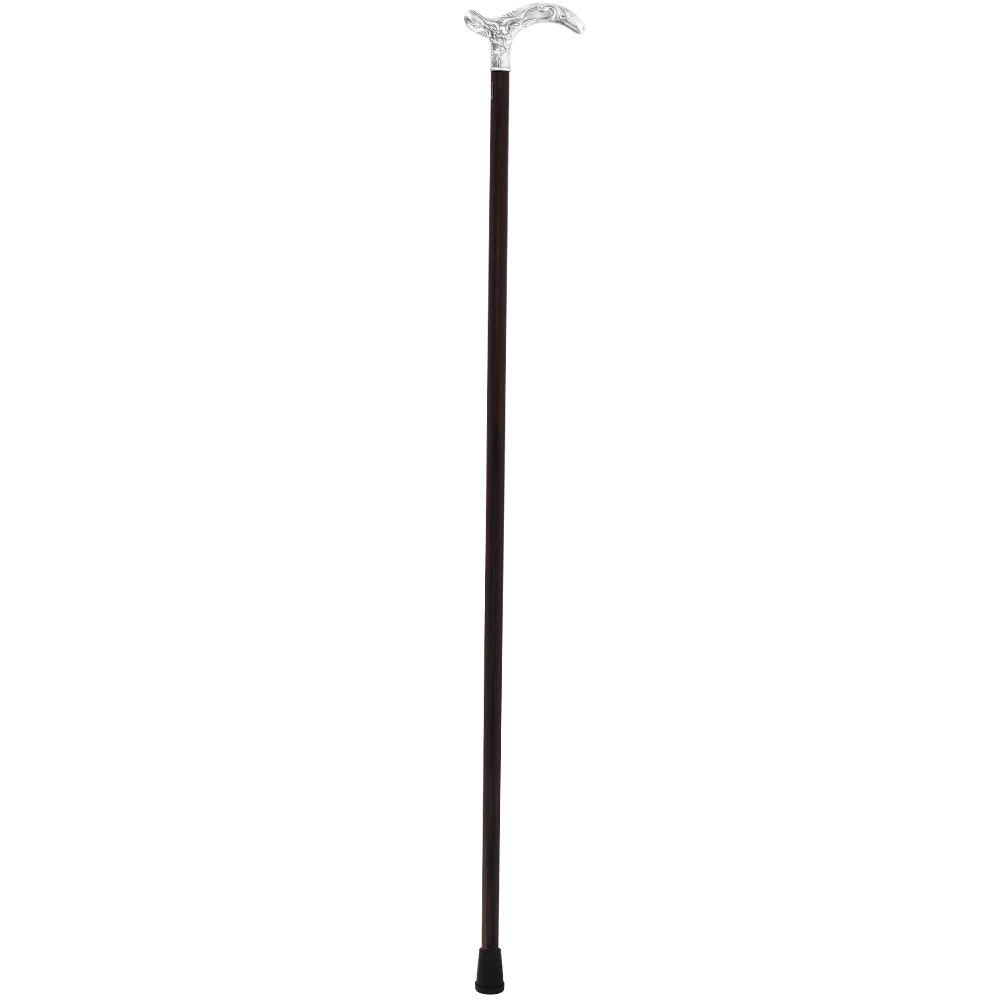French Silver Birds of Feather Derby Cane: Stamina Wood Alpaca Silver Walking Sticks - Tophatter Daily Deals