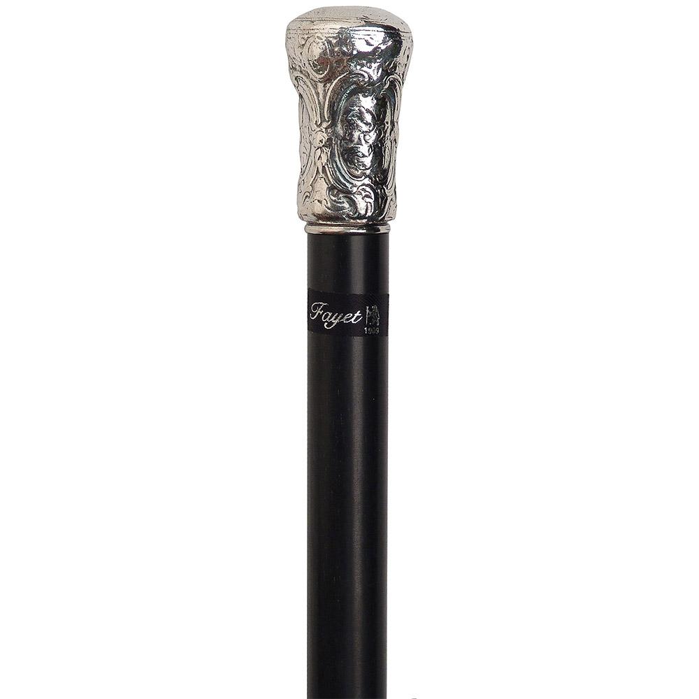 Authentic Replication: Silver Early European Art Knob Alpaca Silver Walking Sticks - Tophatter Daily Deals
