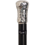 Authentic Replication: Silver Early European Art Knob Alpaca Silver Walking Sticks - Tophatter Daily Deals