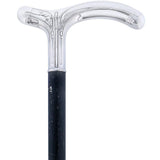 1930's French Art Deco Silver Fritz: Black Stamina Wood Alpaca Silver Walking Sticks - Tophatter Daily Deals