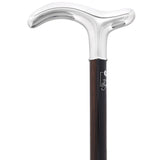 Silver Plated Fritz Handle on Macassar Carbon Fiber Shaft Alpaca Silver Walking Sticks - Tophatter Daily Deals