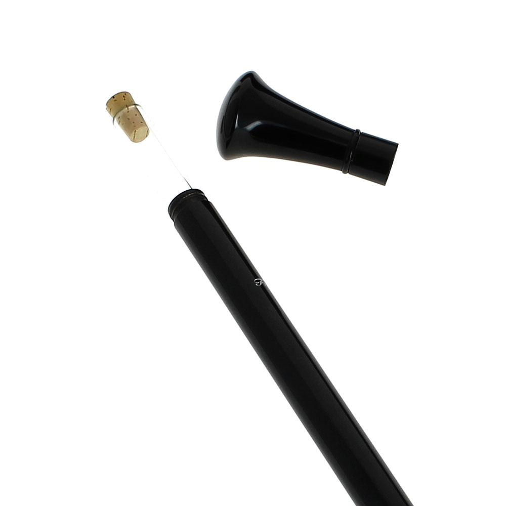 Flask Tippling Stick: Black Knob, Luxury Carbon Shaft Flask Canes - Tophatter Daily Deals