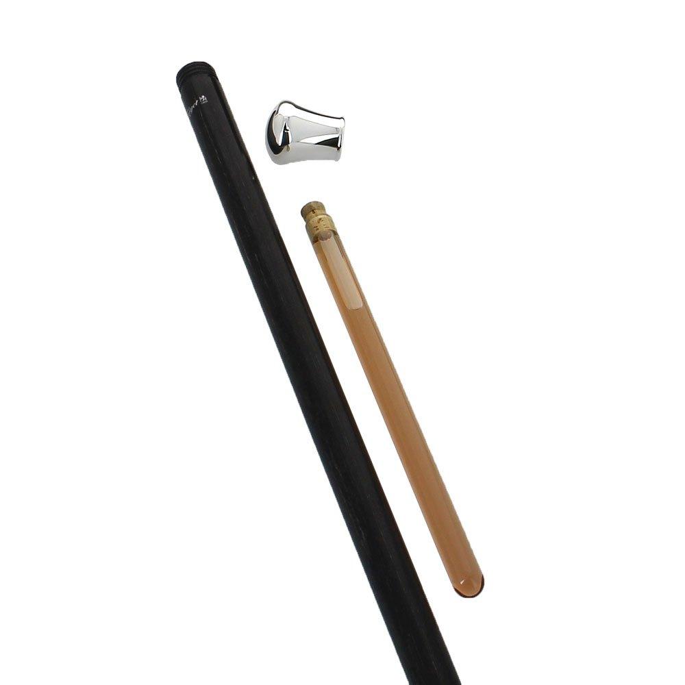 French Silver Knob Flask Tippling Stick: Stamina Wood Flask Canes - Tophatter Daily Deals