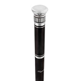 French Flask Tippling Stick: Silver Knob & Ebony-Carbon Shaft Flask Canes - Tophatter Daily Deals