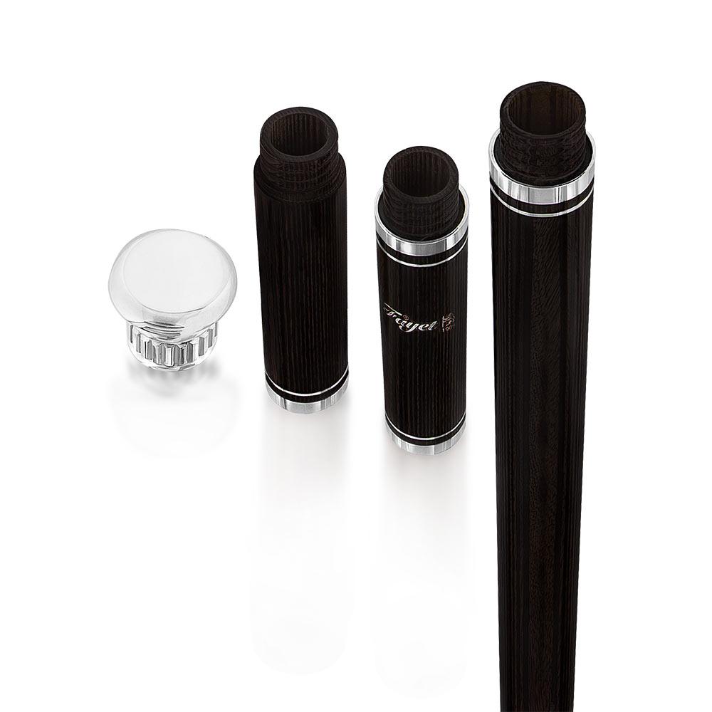 French Flask Tippling Stick: Silver Knob & Ebony-Carbon Shaft Flask Canes - Tophatter Daily Deals