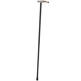 French Two-Tone Blonde Carved Horn Fritz: Cane Ebony Shaft Horn Handle Walking Canes - Tophatter Daily Deals