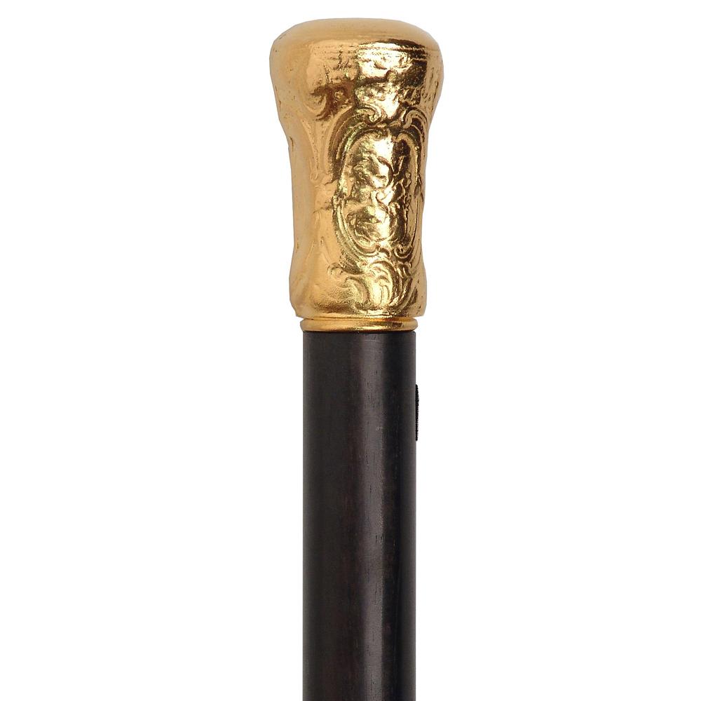 14K Gold European Museum Reproduction Knob - Stamina Wood Licensed Museum Walking Canes - Tophatter Daily Deals