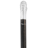 Dragon Cane Silver Plated Fritz Handle w/ Carbon Fiber Shaft Skull Walking Canes Dragon Walking Canes - Tophatter Daily Deals
