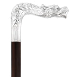 French Dragon Sword Cane: Silver Plated Fritz, Stamina Wood Skull Walking Canes Dragon Walking Canes - Tophatter Daily Deals