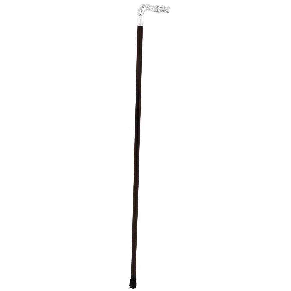 French Dragon Sword Cane: Silver Plated Fritz, Stamina Wood Skull Walking Canes Dragon Walking Canes - Tophatter Daily Deals
