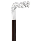 French Dragon Sword Cane: Silver Plated Fritz, Stamina Wood Skull Walking Canes Dragon Walking Canes - Tophatter Daily Deals
