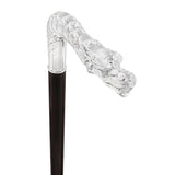 French Dragon Sword Cane: Silver Plated Fritz, Stamina Wood Skull Walking Canes Dragon Walking Canes - Tophatter Daily Deals