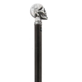 Solid Pewter Skull Handle Walking Cane w/ Carbon Fiber Macassar Ebony Shaft Skull Walking Canes Dragon Walking Canes - Tophatter Daily Deals