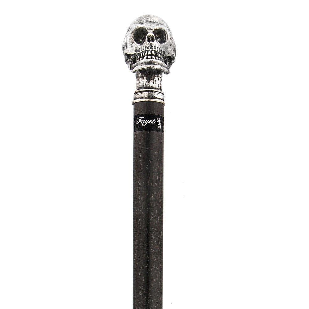 Solid Pewter Skull Handle Walking Cane w/ Carbon Fiber Macassar Ebony Shaft Skull Walking Canes Dragon Walking Canes - Tophatter Daily Deals