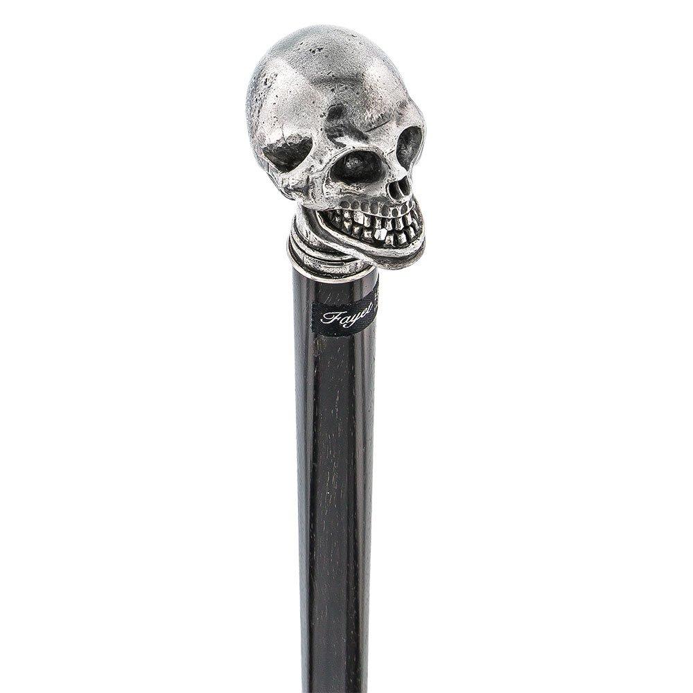Solid Pewter Skull Handle Walking Cane w/ Carbon Fiber Macassar Ebony Shaft Skull Walking Canes Dragon Walking Canes - Tophatter Daily Deals