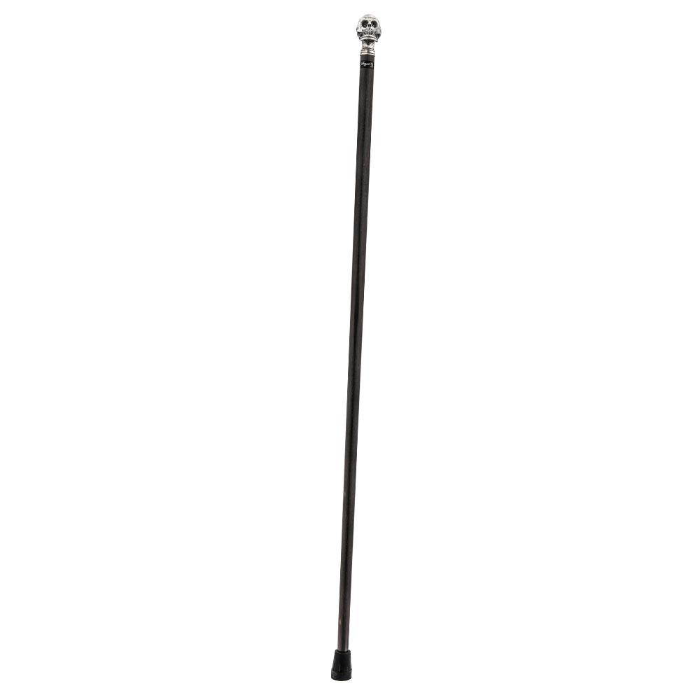 Solid Pewter Skull Handle Walking Cane w/ Carbon Fiber Macassar Ebony Shaft Skull Walking Canes Dragon Walking Canes - Tophatter Daily Deals