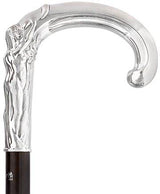 French Eve & Snake Silver Plated Cane: Carbon Fiber Shaft Snake Walking Canes - Tophatter Daily Deals