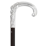French Eve & Snake Silver Plated Cane: Carbon Fiber Shaft Snake Walking Canes - Tophatter Daily Deals