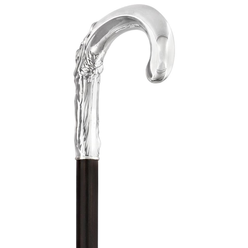 French Eve & Snake Silver Plated Cane: Carbon Fiber Shaft Snake Walking Canes - Tophatter Daily Deals