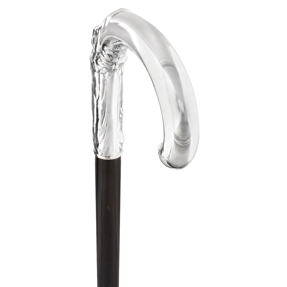 French Eve & Snake Silver Plated Cane: Carbon Fiber Shaft Snake Walking Canes - Tophatter Daily Deals