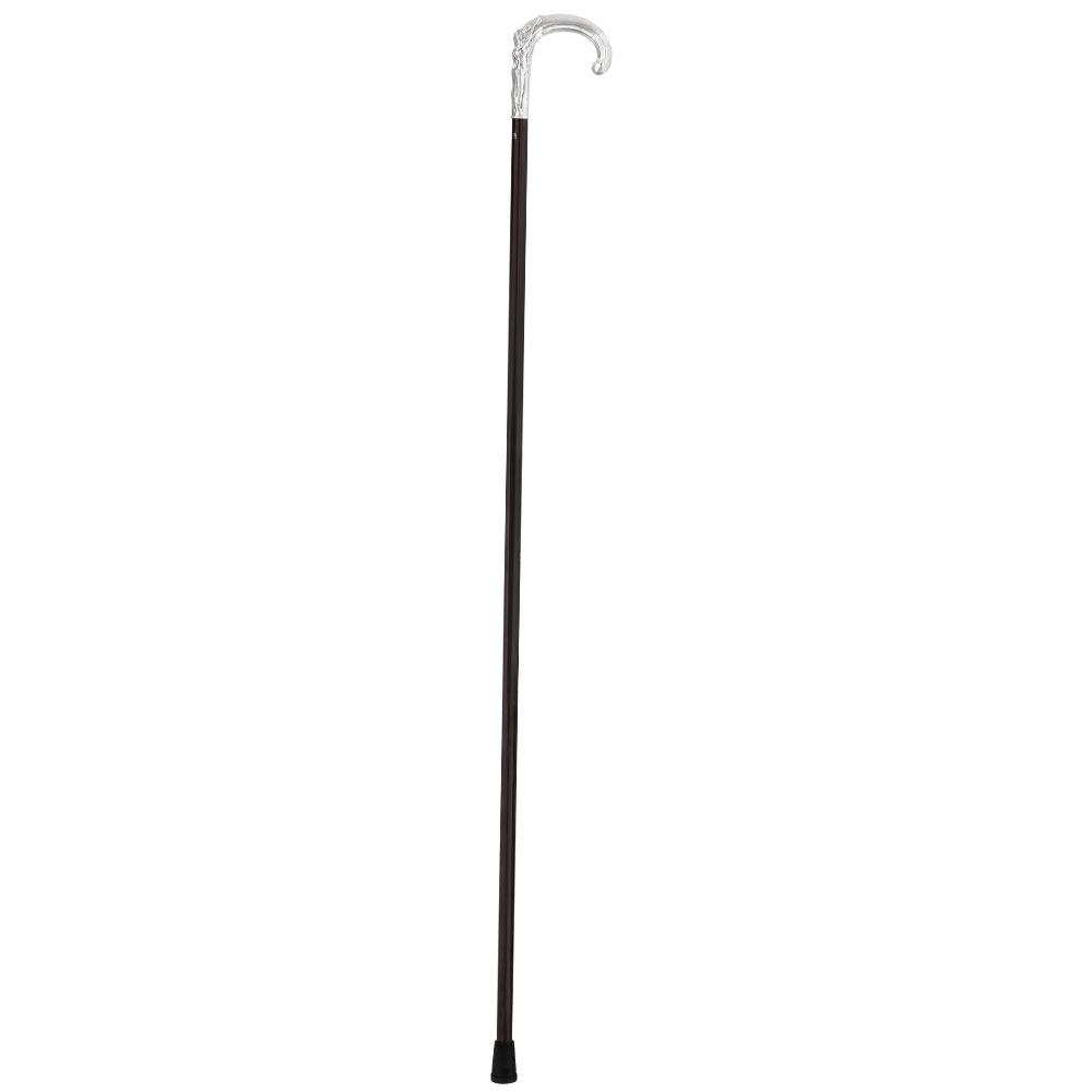 French Eve & Snake Silver Plated Cane: Carbon Fiber Shaft Snake Walking Canes - Tophatter Daily Deals