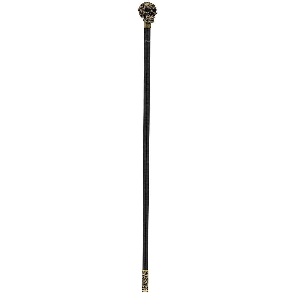 French Steampunk Gears & Skull Cane: Carbon Fiber by 2 Saints - Tophatter Daily Deals
